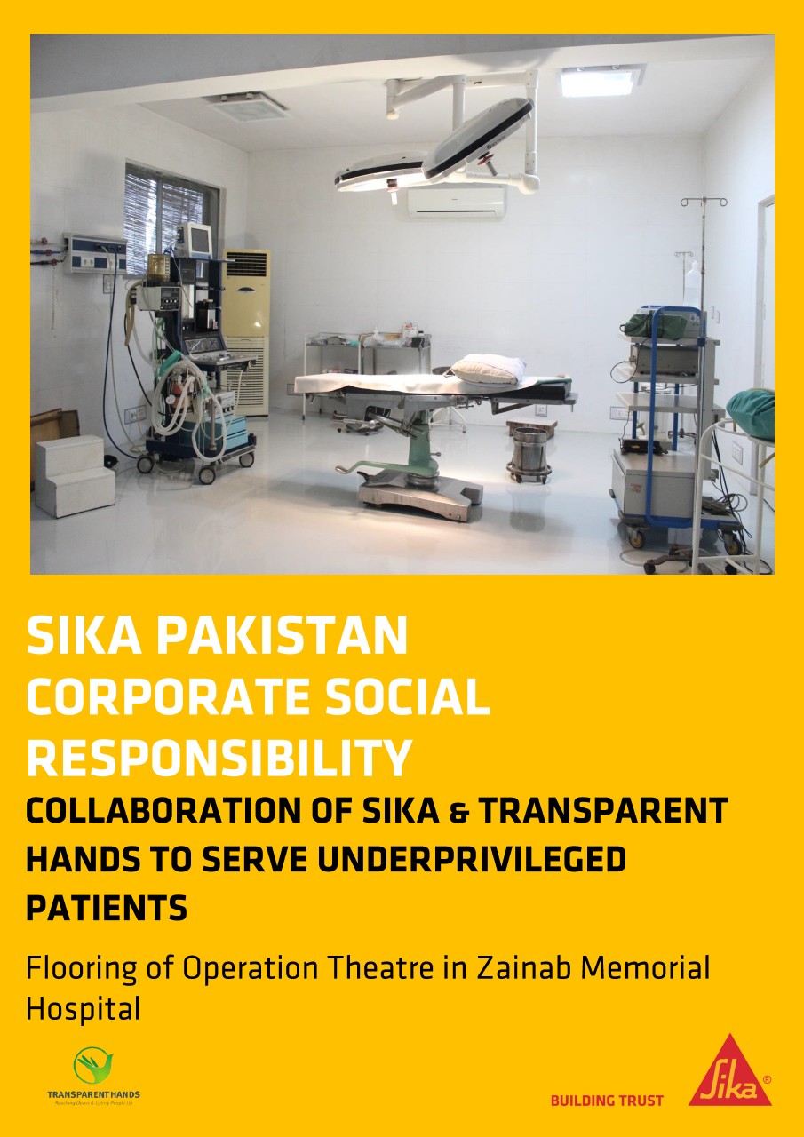 Coillaboration of Sika & Transparent Hands to Serve Underpriviledged Patients